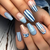 blue and white stripe nails blue and white striped nails blue nails with stripes blue nails with white stripes blue striped nails red white and blue striped nails white nails with blue stripes blue stripe nail